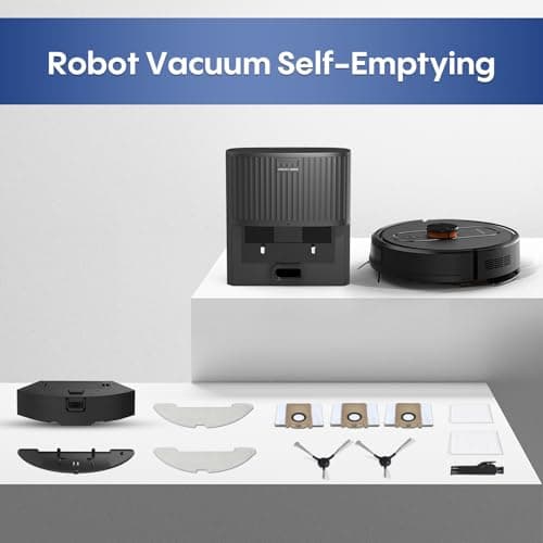 Robot Vacuum and Mop Combo,Robotic Vacuum Self Emptying,Home Mapping, Schedule,No-Go Zones,Wi-Fi/App/Alexa,Perfect for Pet, Hard Floors, Carpet