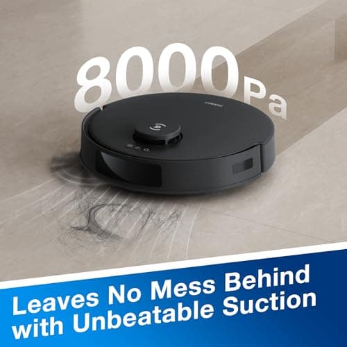 ECOVACS DEEBOT N20 Plus Robot Vacuum and Mop,with Bagless Self Emptying Station,8000Pa Powerful Suction,Anti-Tangle Technology,45-Day Capacity,300 Minutes Runtime,Perfect for Pet Hair