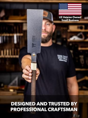 Japanese Pull Saw - 9.5 Ryoba Hand Saw with Rip-cut and Crosscut - Wood Saw for Dovetails, Tenons, Joinery, Cutting Boards to Length & Width- Temple Tool Co.