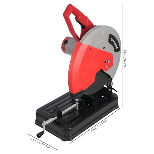 Metal Cutting Saw 2800W Chop Saw Steel Cutting Tools 0-45° Adjustable 3800rpm Electric Abrasive Chop Saw 110v Cut Off Machine for cutting solid wood, steel, PVC plastic pipe, aluminum