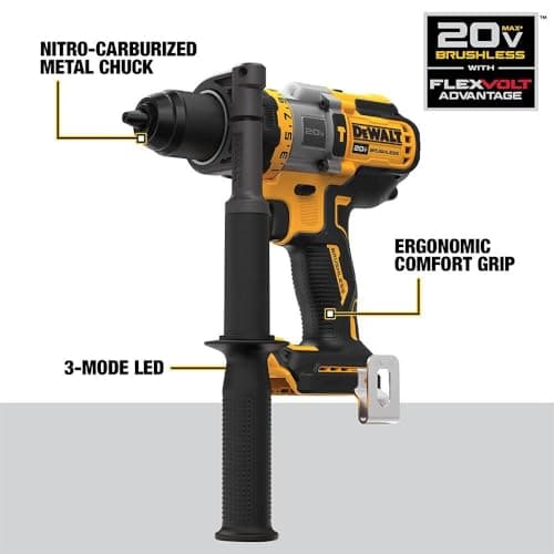 DEWALT FLEXVOLT ADVANTAGE 20V MAX* Hammer Drill, Cordless, 1/2-Inch, Tool Only (DCD999B)