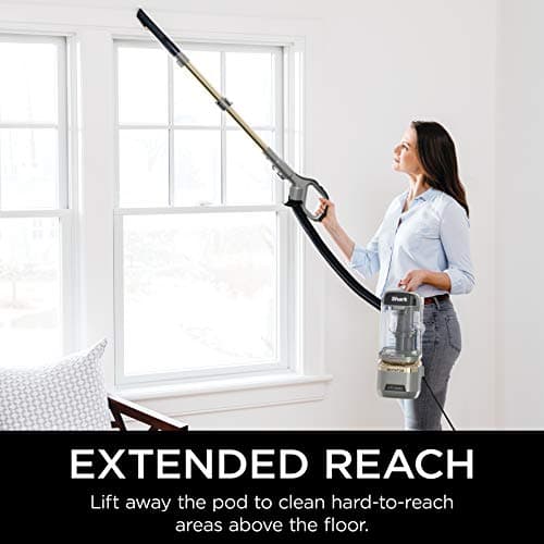 Shark | Upright Vacuum Cleaner for Home | Rotator Lift-Away | No Hair Wrap | HEPA Filter | Lightweight Bagless Vacuum for Pet Hair | LED Headlights For Carpets & Hardwood Floors | Silver | LA502