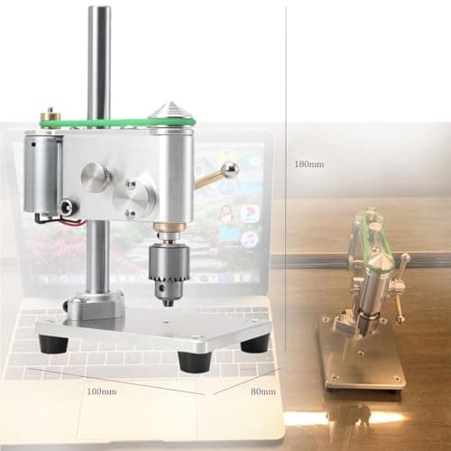 Mini Drill Press, Precision Variable Speed Benchtop Drill Press, Electric Portable Bench Drilling Machine JT0 Chuck CNC 360° Rotating for Metal Wooden DIY Jewelry Making Crafts Tool