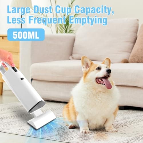 Pet Hair Handheld Vacuum Cordless Car Vacuum, 20000PA High Power, Portable Lightweight Rechargeable Hand Vacuum for Home, Pet and Car