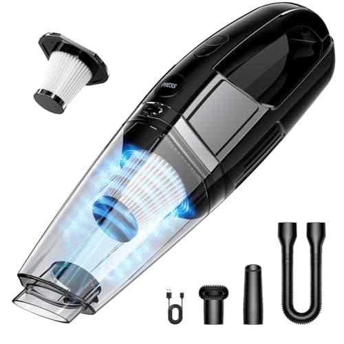Handheld Vacuum Cordless Rechargeable, Car Vacuum Portable, Mini Vac for Pet Hair, Hand Vacuum Cleaner Car Seats, Home, Quick Cleanup, Strong Suction, Lightweight(H10)