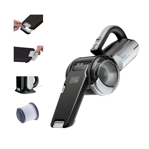 BLACK+DECKER dustbuster PIVOT VAC Cordless Handheld Vacuum, Home and Car Vacuum with Crevice Tool and Pivot Nozzle (BDH2000PL)