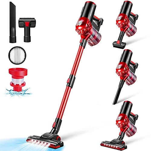 elezon A200 Cordless Vacuum Cleaner with 18000Pa Powerful Suction, 38 Min Runtime, 2200mAh Battery, HEPA Filter, Portable Stick Vacuum for Hardwood Floor, Lightweight Handheld for Home, Pet Hair, Car