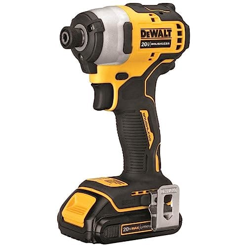 DEWALT ATOMIC 20V MAX* Impact Driver, Cordless, Compact Kit, 2 Batteries, 1/4-Inch (DCF809C2)