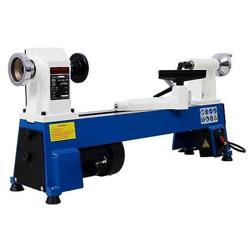 10" x 18" Benchtop Wood Lathe, 1/2HP Variable Speed 5 Settings (500-3200 RPM), Heavy-Duty Cast Iron Mini Wood Turning Machine with MT2 Centers, Compact Design for Pens, Bowls, Toys, Small Projects