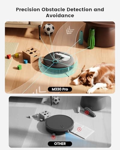Lefant LiDAR Robot Vacuum and Mop, 450ml Visible Dustbin, Upgraded 190° PSD Obstacle Avoidance, Customized Cleaning, Multi-Floor Mapping, 150 Mins Runtime, 2.4&5G WiFi, Pet Hair & Carpets, M330 Pro