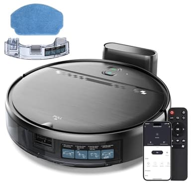 Robot Vacuum and Mop, 2-in-1 Robotic Vacuums Cleaner with Smart Max Strong Suction, WiFi/App/Alexa Voice Control, Obstacle Avoidance, for Pet Hair, Carpets and More