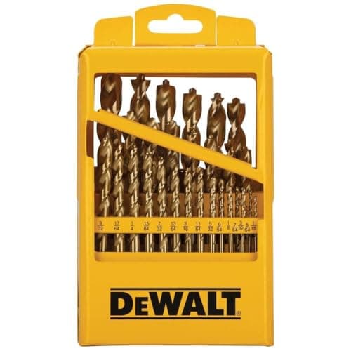 DEWALT Titanium Nitride Coated Drill Bit Set with Pilot Point, 29-Piece (DW1369)