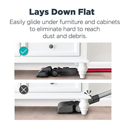 Eureka Lightweight Cordless Stick Vacuum Cleaner Convenient for Hard Floors, Rechargeable Handheld Vacuum Cleaner Portable with Powerful Motor Efficient Suction, RapidClean Pro NEC186, Rose Red