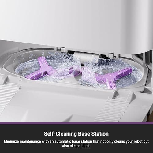 Eureka J15 Pro Ultra Robot Vacuum and Mop with Self Emptying Base, 16,200 Pa Suction, Flex-Arm Design Mop, Auto Mop Hot Water Washing & Hot Air Drying, Anti-Tangle, AI Obstacle Avoidance, White