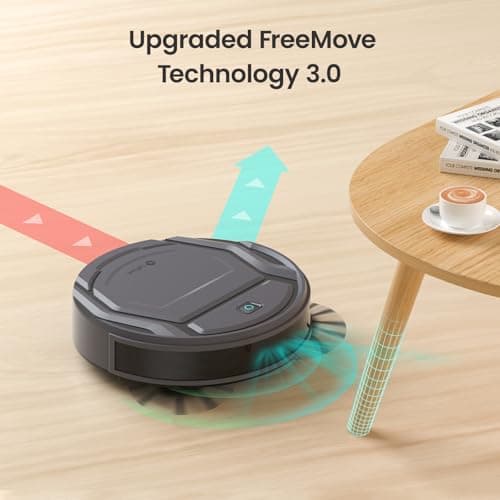 Lefant M210 Pro Robot Vacuum, Slim & Quiet, 3 Adjustable Suction Levels, 120 Min Runtime, Freemove 3.0, WiFi/App/Alexa, 6 Modes for Pet Hair, Hard Floors & Low Carpets, Self-Charging, Gray