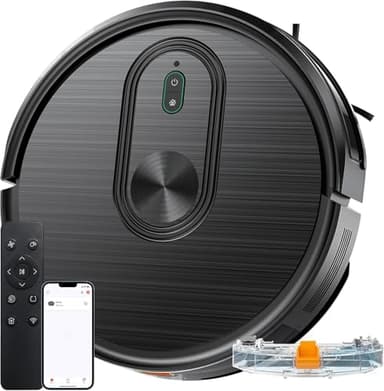 Robot Vacuum and Mop Combo, 2 in 1 Vacuuming & Mopping Robot with Schedule, App/Bluetooth/Voice, 3200Pa Max Suction, Self-Charging Robot Vacuum Cleaner, Slim, Ideal for Pet Hair, Hard Floor, Carpet