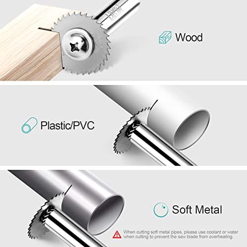 PVC Pipe Inside Cutter(4Pcs Saw Blades) with 1/4" Hex Shank,Plumbing Inside Cutter Internal Plastic ABS Pipe Cutter,1-1/4" & 1-3/4" Or Larger Diameter