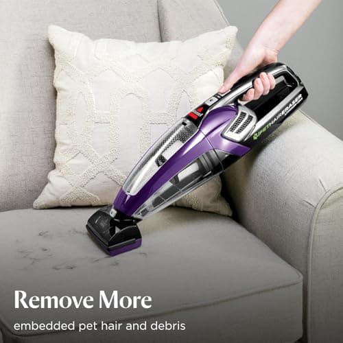 BISSELL Pet Hair Eraser Cordless Hand Vacuum, Lithium Ion, Home, Auto, and Pet Vacuum, Easy-Empty Dirt Bin, Upholstery Tool, Brush Tool, and Crevice Tool Included, 2390A