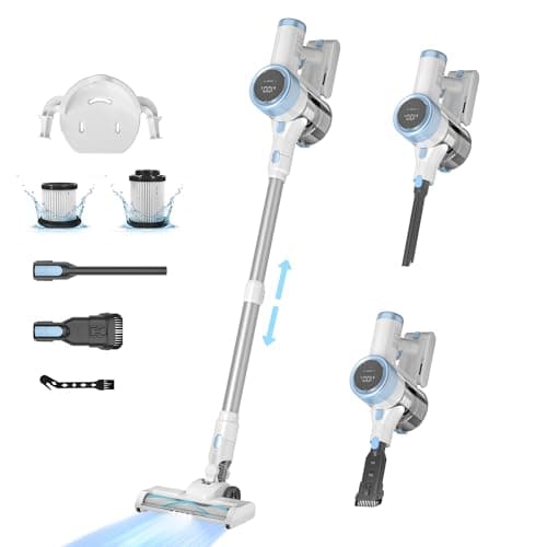 Cordless Vacuum Cleaner, 35Kpa Cordless Vacuums for Home, 500W Stick Vacuum Cleaners with Long Runtime, Lightweight, Powerful, Large Dust Cup Vacuum Cleaner for Pet Hair Hard Floor