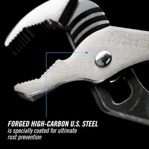 Channellock 442 Tongue and Groove Pliers, 12 In, Black, Blue, Silver