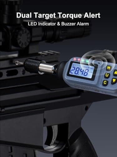GROWNEER Digital Torque Screwdriver, 2.66-53.1 In-lbs/0.3-6 Nm, 1/4'' Drive Inch Pound Torque Screwdriver Electrician with Buzzer & LED Indicator, 27 In 1 Torque Wrench Screwdriver Set