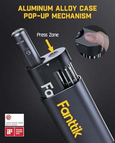 Fanttik F2 Master Mini Cordless Rotary Tool Kit, NeoPulse Motor, 5 Variable Speed, 25000 RPM, Revostor Hub, 35 Accessories, for 3D Printer Sanding, Polishing, Drilling, Carving, DIY Crafts