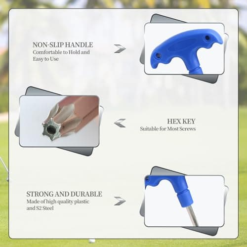 Golf Wrench Driver Tool, T20 Golf Wrench Golf Head Adjustment Tool Golf Accessories for Golf Club Driver Shaft Adapter