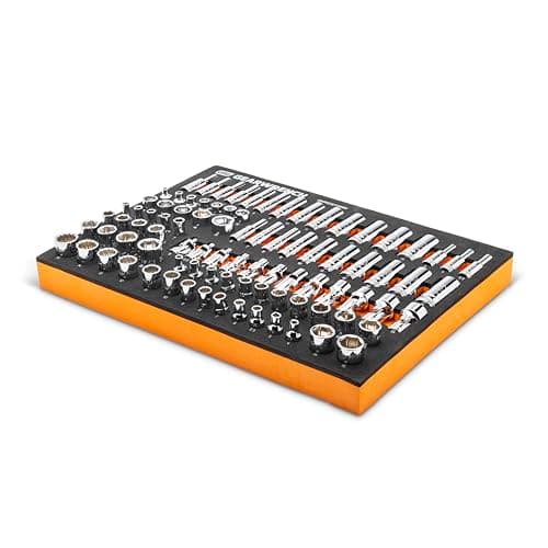GEARWRENCH 89 Piece 1/4” Drive Master Metric Socket Set in Foam Storage Tray - GWMSSKT14MM
