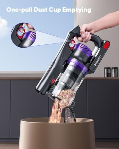 Cordless Vacuum Cleaner, 550W 45KPA 60Mins Vacuum Cleaners for Home, Anti-tangle Stick Vacuum with Rechargeable Battery, Build-in Aromatherapy, Handheld Vacuum Cleaner for Pet Hair/Carpets/Hard Floors