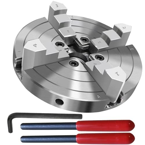 6 Inch Wood Lathe Chuck Set 4 Jaws Self-Centering Lathe Chucks Thread 1 x 8TPI Lathe Chuck for Woodturning