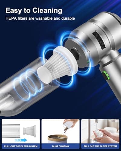 Car Vacuum Portable Cordless for Home 20(Dark Silver)