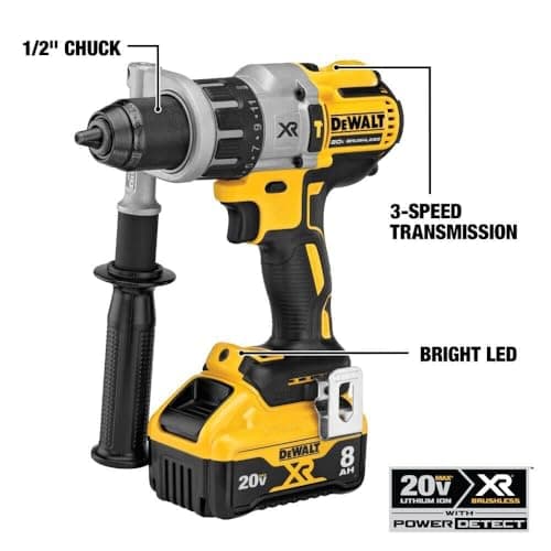 DEWALT 20V MAX XR Cordless Hammer Drill, Power Direct, Tool Only (DCD998B)
