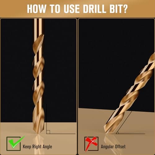 Cobalt Drill Bit Set, 115Pcs M35 High Speed Steel Bits for Hardened Metals, Stainless Steel, Cast Iron and Wooden Plastics, with Metal Index Storage Box
