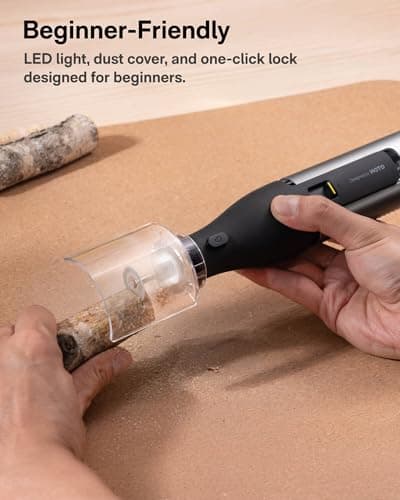 HOTO 12V Cordless Rotary Tool Kit Pro, Brushless Motor, 35000RPM Variable Speed, 3000mAh USB-C Rechargeable, LED Light, 37 Accessories, Ideal for Carving, Sanding, Polishing, Drilling, Cutting, DIY