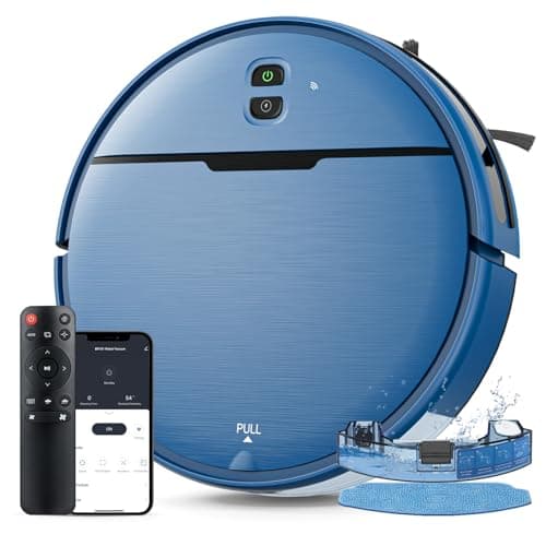 Robot Vacuum and Mop Combo, 2 in 1 Robot Vacuums Cleaner with WiFi/App, Robotic Vacuum with Strong Suction, Schedule, Self-Charging, Slim, Quiet, Ideal for Hard Floor, Pet Hair, Low Pile Carpet