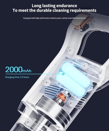 New Model Cordless Vacuum Cleaner, Powerful Stick Vacuum for Hardwood Floor, 35 Min Rechargeable Battery, 4 in 1 Lightweight Upright Vacuum for Pet Hair Carpet (1)