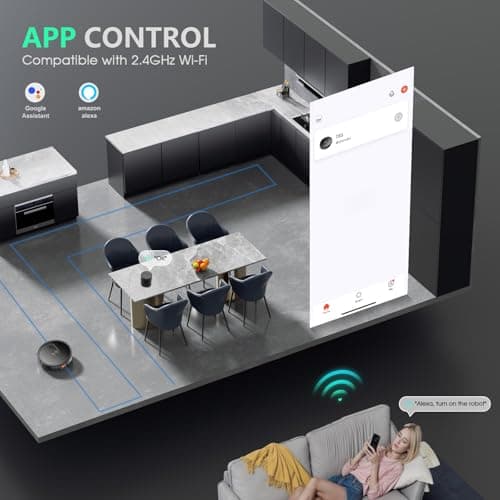 Robot Vacuum and Mop, 3-in-1 Robotic Vacuums Cleaner with Max Strong 3200Pa Suction, WiFi/App/Alexa Voice Control, Obstacle Avoidance, for Pet Hair, Carpets and More