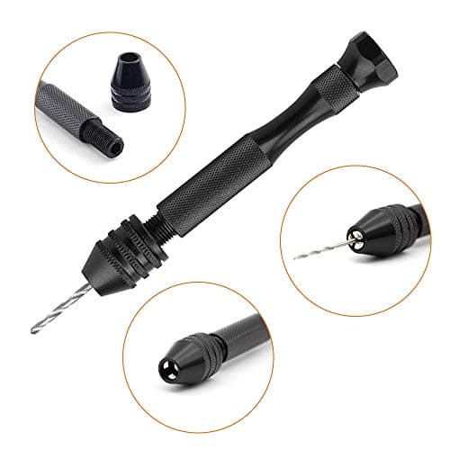 Professional Pin Vise Hand Drill Bits, Mini Twist Drill Bits Set (0.8-3.0mm), Precision Hand Drill Bit Rotary Tools Set of 11, for Metal Wood, Manual Work DIY, Jewelry, Assembling, Model Making