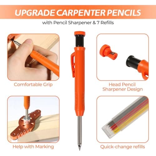 Dowel Jig Kit for Floating Shelf Bracket(& 1/2" x 11.8" Drill Bit),Self-Centering Scriber(& 6mm,8mm,10mm,12mm Drill Bits),Drill Guide for Hidden Shelf Brackets & Mantels,Centering Hole Drill
