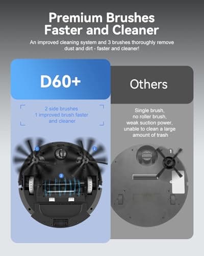 Robot Vacuum Cleaner with Self-Emptying Base – 9000Pa Suction, 85 Days of Dust Storage, Wi-Fi/App/Alexa Control – Ideal for Hard Floors, Low Carpets, and Pet Hair
