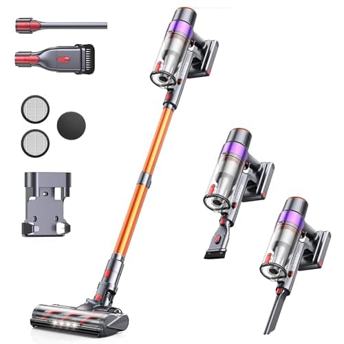 LaresarSSR Cordless Vacuum Cleaner, 450W/38000pa Stick Vacuum Cleaner with Touch Screen, Max 55 Mins Runtime, Handheld Vacuum Cleaner for Home