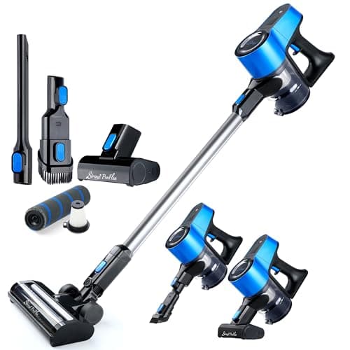 Sirena Proflex PetVac 2-in-1 Cordless Stick Vacuum Cleaner with Motorized Pet Brush for Pet Hair Removal, Multi-Surface Cleaning, and Portable Convenience