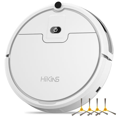 Robot Vacuum Cleaner,2500Pa Powerful Suction Robot Vacuums with Self-Charging,150Mins,Tangle-Free Robotic Vacuums Cleaner for Pet Hair, Low Noise, Ideal for Hard Floor, Low-Pile Carpets