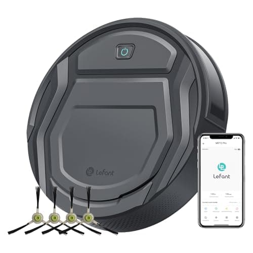 Lefant M210 Pro Robot Vacuum Cleaner, Slim and Quiet, 3 Suction Levels, 6 Cleaning Modes, Schedule Time, WiFi/APP/Alexa, 120-Min Runtime, Self-Charging, Perfect for Pet Hair and Hard Floors