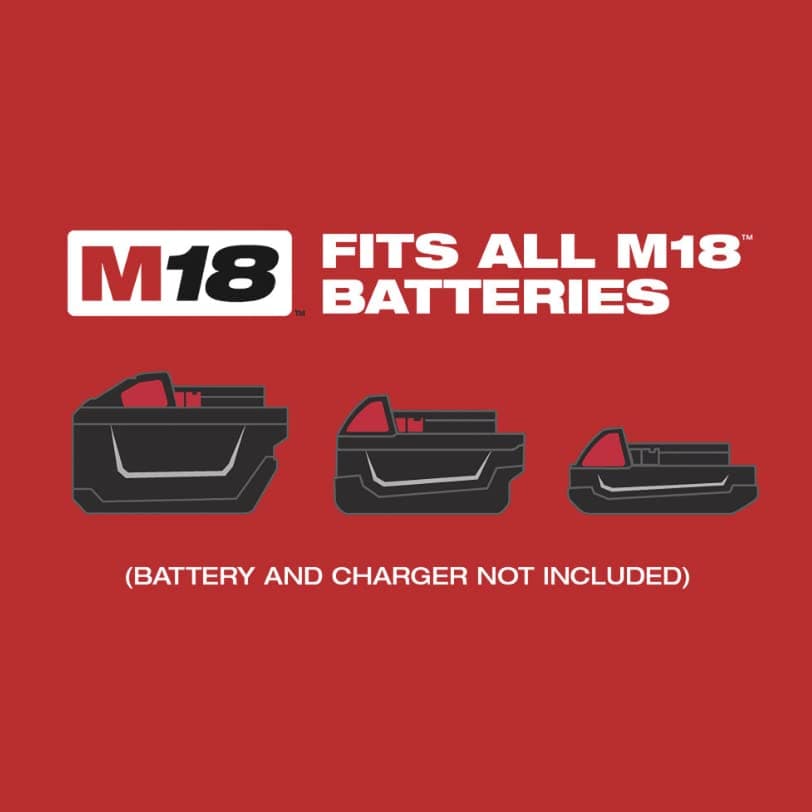 Milwaukee M18 Li-Ion Cordless Compact Electric Drill Driver — Tool Only, 1/2in. Keyless Chuck, 500 In./Lbs. Torque, 1800 RPM