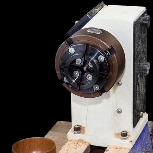 4 Inch Wood Lathe Chuck Set 1"X8TPI Thread & 3/4"X16TPI Adapter, Self-Centering 4 Jaw Wood Turning Chuck