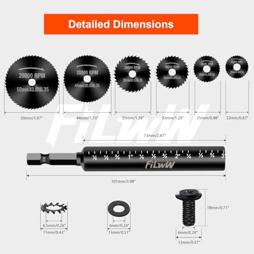 Inside Pipe Cutter,6 pcs Saw Tooth Blades with 3 Inch Scale 1/4" Hex Shank, Cutter Tool Set for PVC, Plastic, Board, Copper, Aluminum