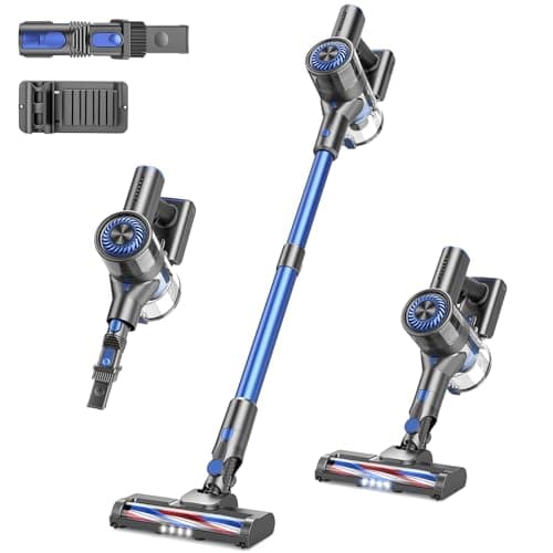 Vacuum Cleaners for Home, 80,000PRM Powerful Motor Cordless Vacuum with Removable 2200mAH Battery up to 35 Mins Worktime, 2 Adjustable Modes and Detachable Parts Stick Vacuum (Sandy Blue)