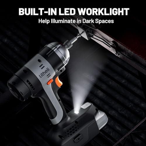 Litheli 20V Cordless Impact Driver, 1593 in-lbs Max Torque, 1/4 in. Hex Power Drill/Driver with Battery (Charger not Included)