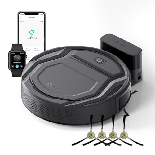 Lefant M210 Pro Robot Vacuum, Slim Quiet, 3 Adjustable Suction Levels, 6 Modes, Robot Vacuum Cleaner for Pet Hair, Hard Floors & Low Carpets, Self-Charging, WiFi/App/Alexa Control, Gray